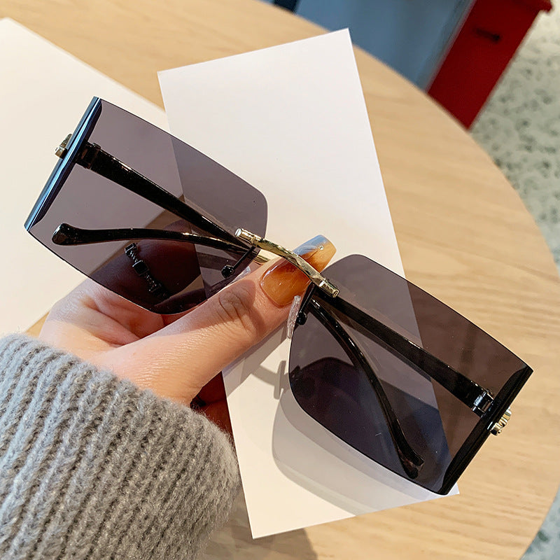 Damen rechteckige Fashion-Sonnenbrille Karnz