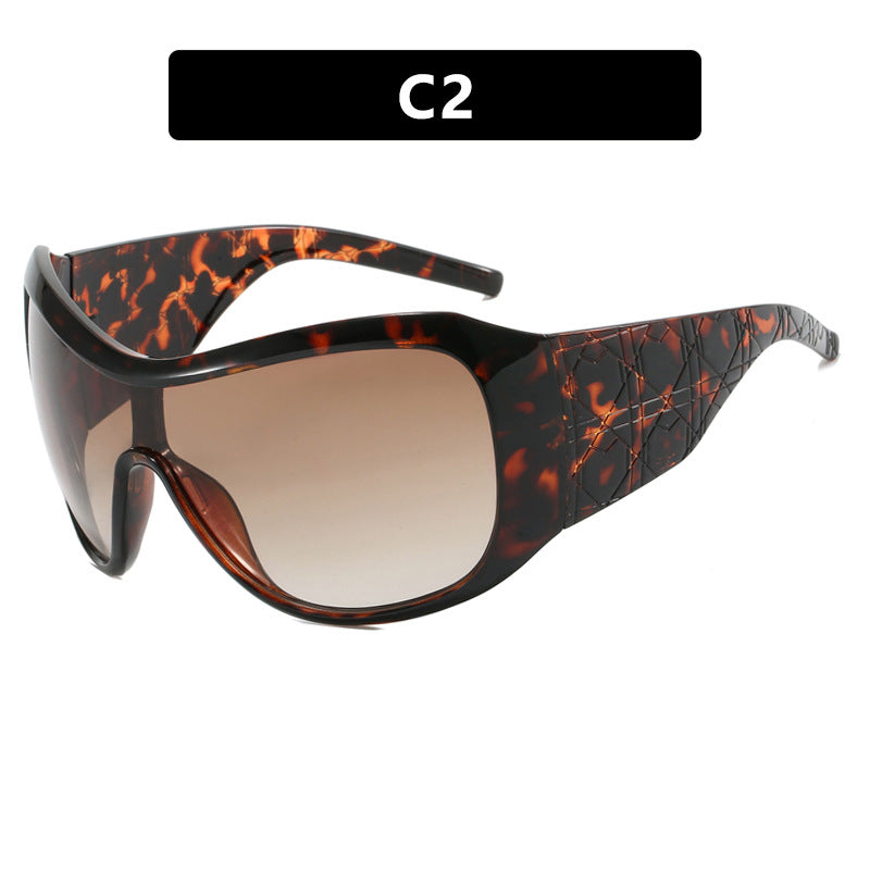 Damen Sportsonnenbrille mit breitgeschütztem Rahmen und polarisierenden Gläsern Karnz
