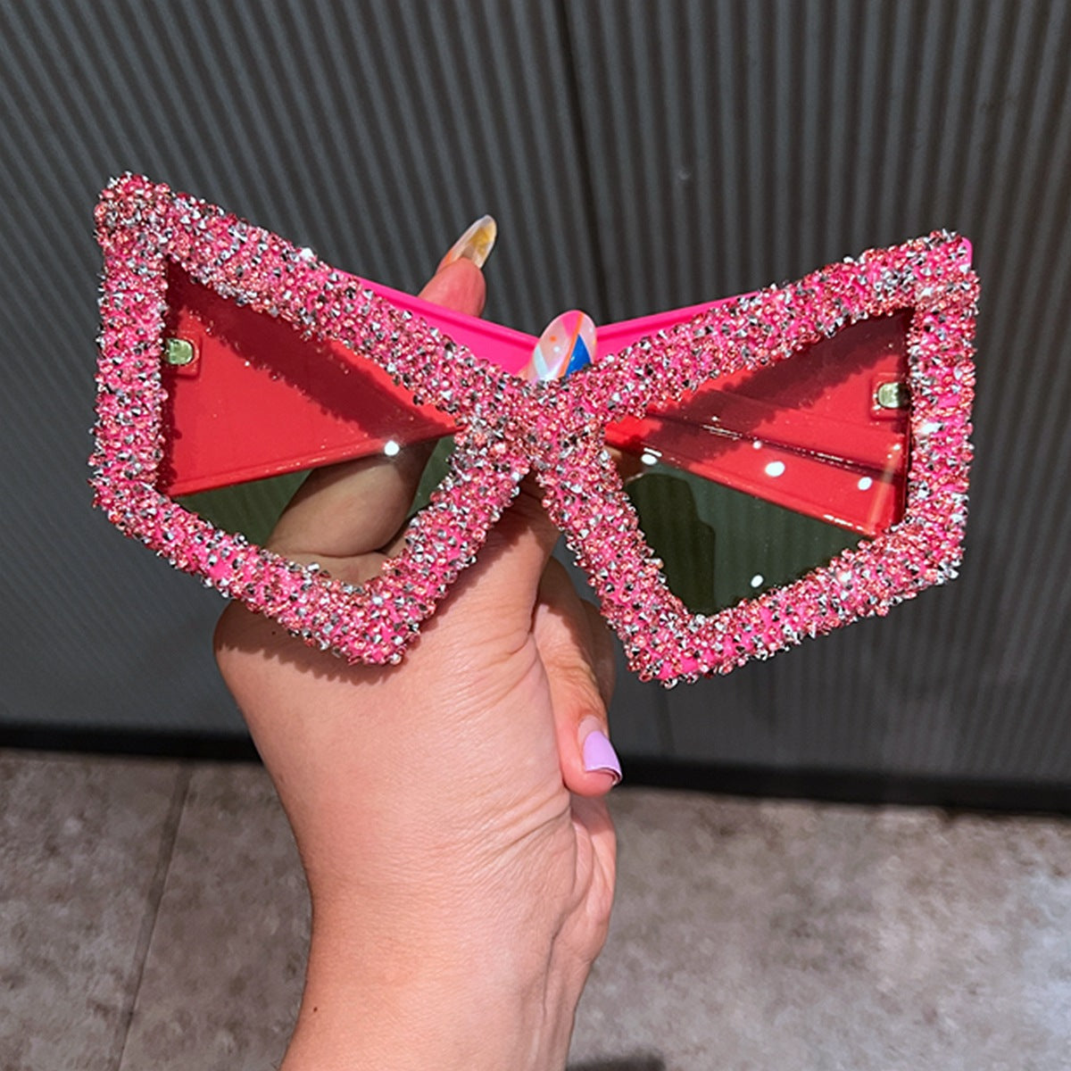 Damen Sonnenbrille mit funkelndem Kristallschmuck Karnz