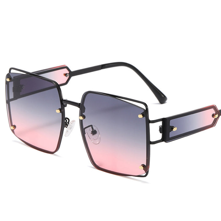 Damen elegante oversized Sonnenbrille mit markantem geometrischen Design Karnz