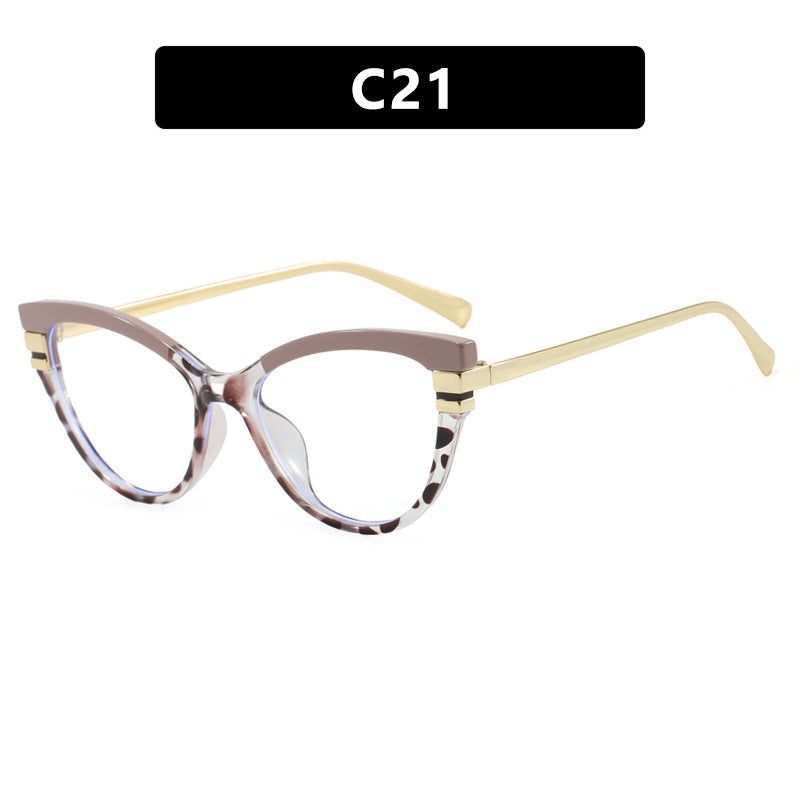 Damen Cat-Eye Sonnenbrille mit elegantem Kunststoffrahmen und goldenen Akzenten Karnz