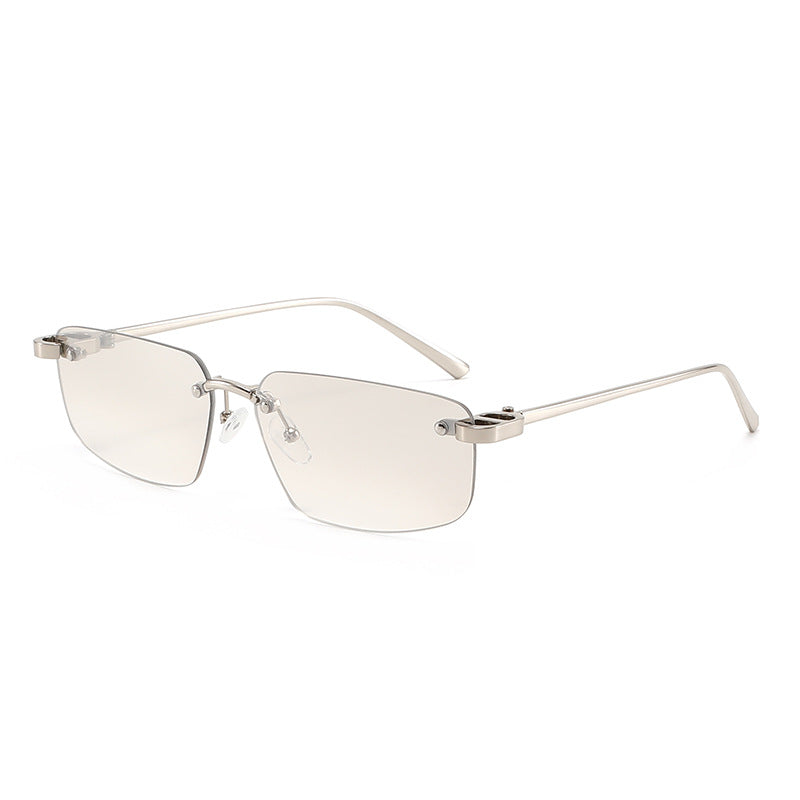 Damen modische rechteckige Sonnenbrille mit minimalistischem Rahmen Karnz