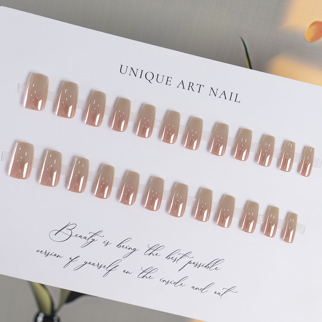 Langanhaltendes glänzendes Press-On-Nagelset