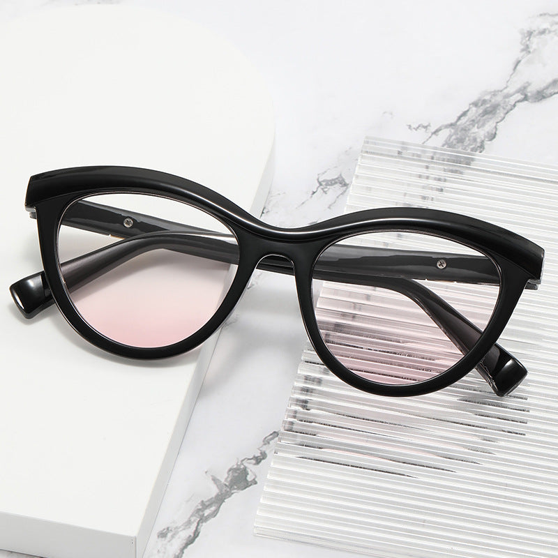 Damen elegante Cat-Eye Sonnenbrille mit stilvollem Metallrahmen Karnz