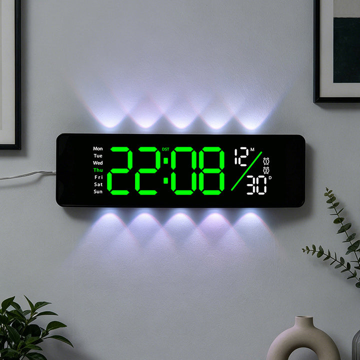 Digitaler Displaywecker mit Wochentagsanzeige und Temperatur Karnz