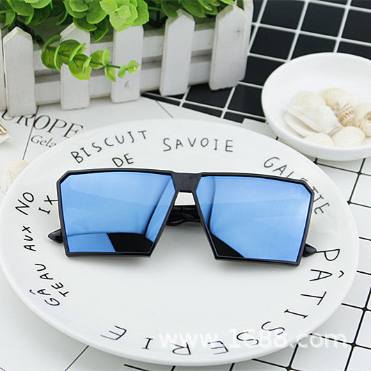 Damen Modische Sport-Sonnenbrille mit eckigem Rahmen und verspiegelten Gläsern Karnz