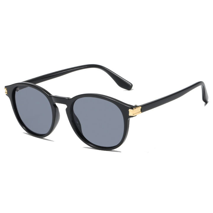 Damen elegante Sonnenbrille mit transparentem Rahmen und stylischen Akzenten Karnz