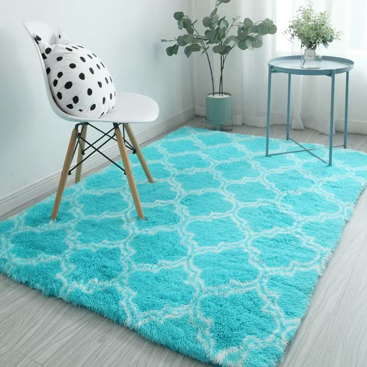Geometrischer Plüsch-Teppich