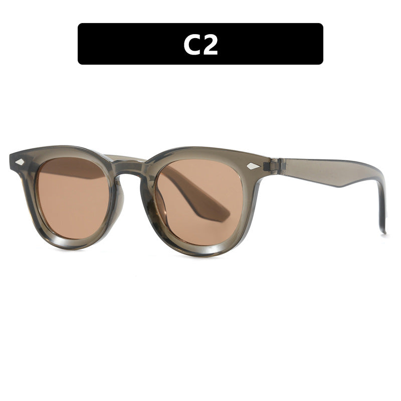 Damen modische Cat-Eye Sonnenbrille mit transparentem Rahmen Karnz