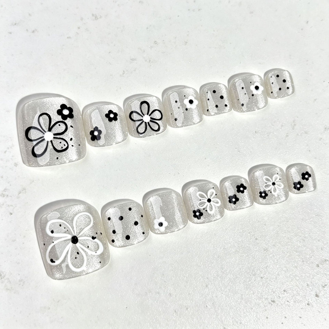 Kreatives Floral Nagelkunst Aufkleber Set