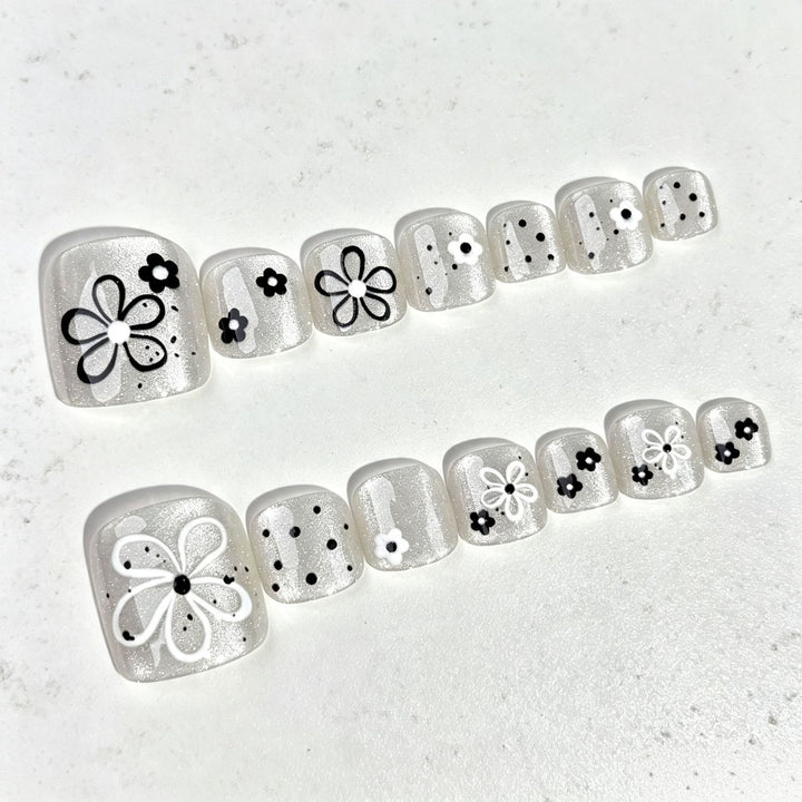 Kreatives Floral Nagelkunst Aufkleber Set