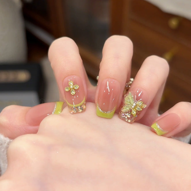 Glamourös Aufwendiges Press-On Nagelset