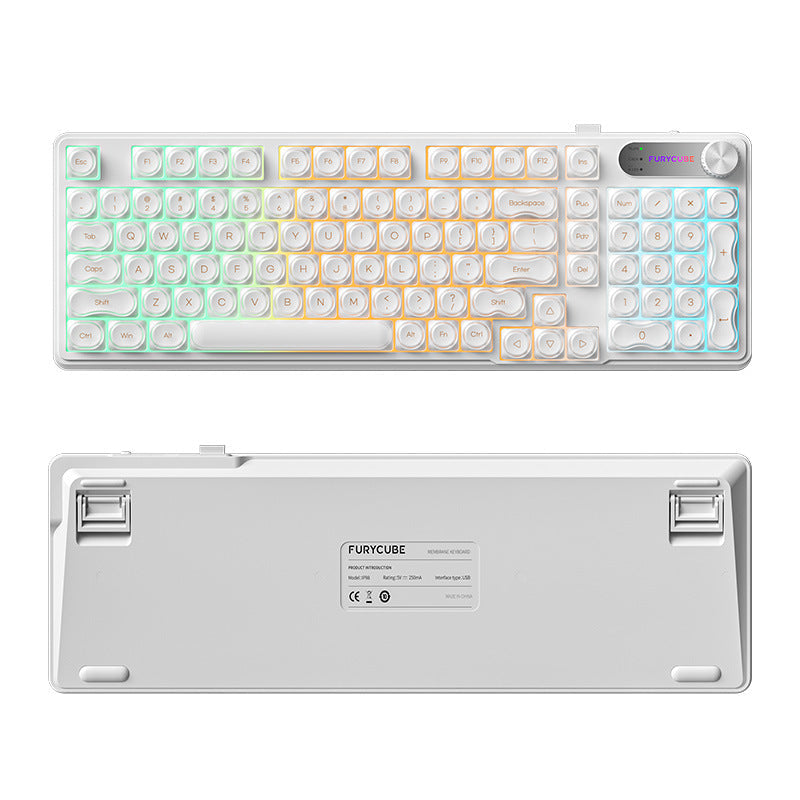 Retro Runde-Tasten Mechanische Tastatur Karnz