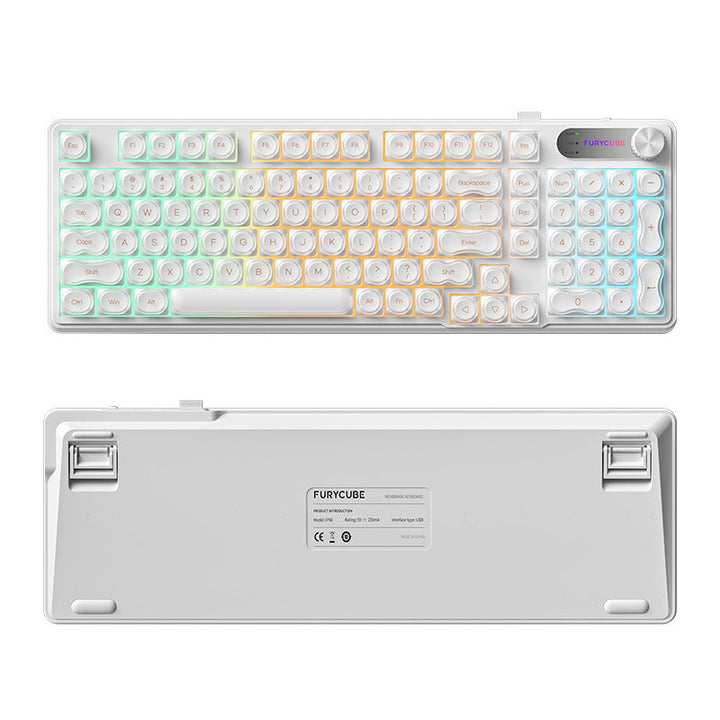 Retro Runde-Tasten Mechanische Tastatur Karnz