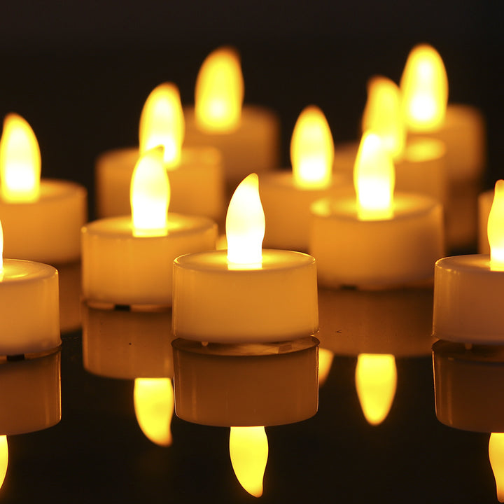 LED flammenlose Teelichtkerzenlichter mit realistischem Flackern Karnz