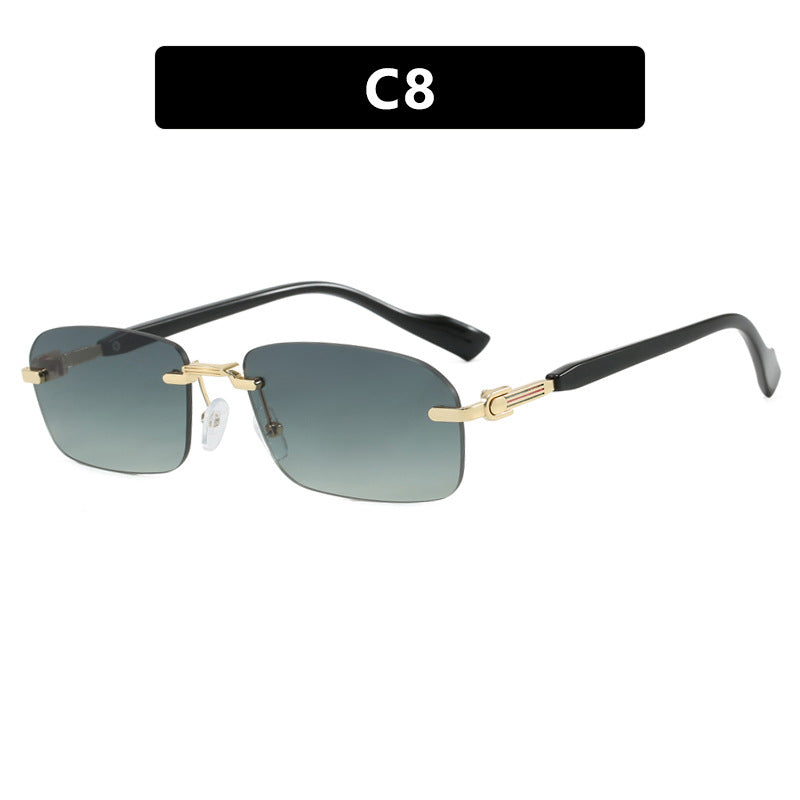 Damen Sonnenbrille mit elegantem Metallrahmen und stilvollen Holzdetails Karnz