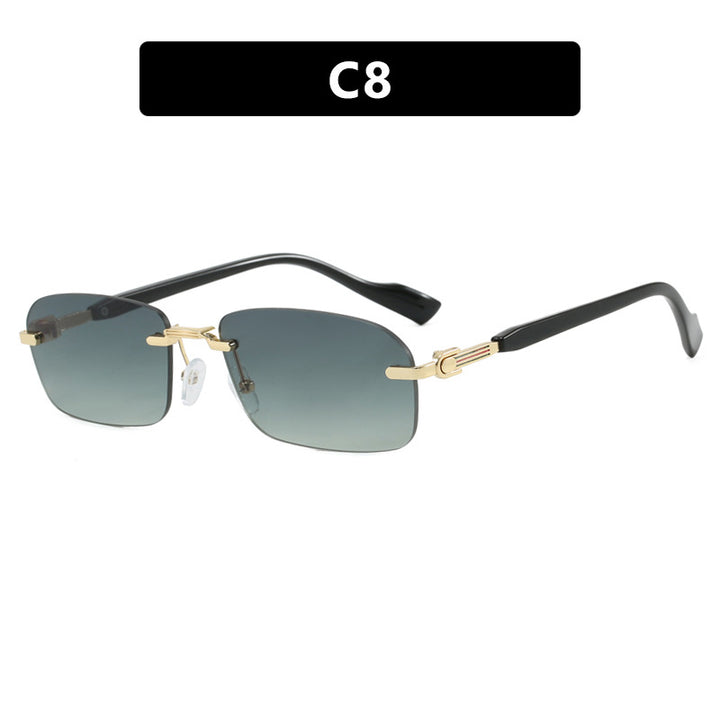 Damen Sonnenbrille mit elegantem Metallrahmen und stilvollen Holzdetails Karnz