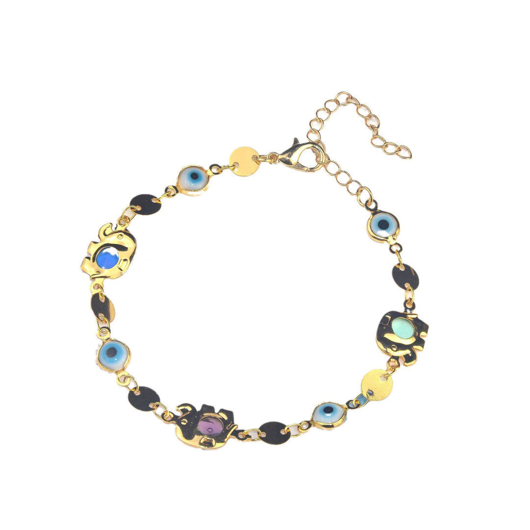 Bunte Eye Charm Statement Halskette Karnz
