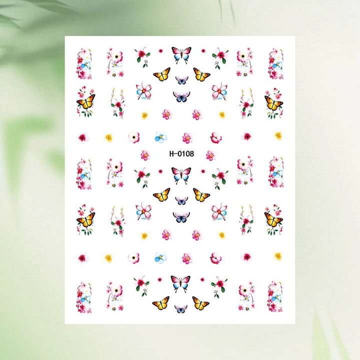 Floral Nagelkunst Aufkleber Blatt