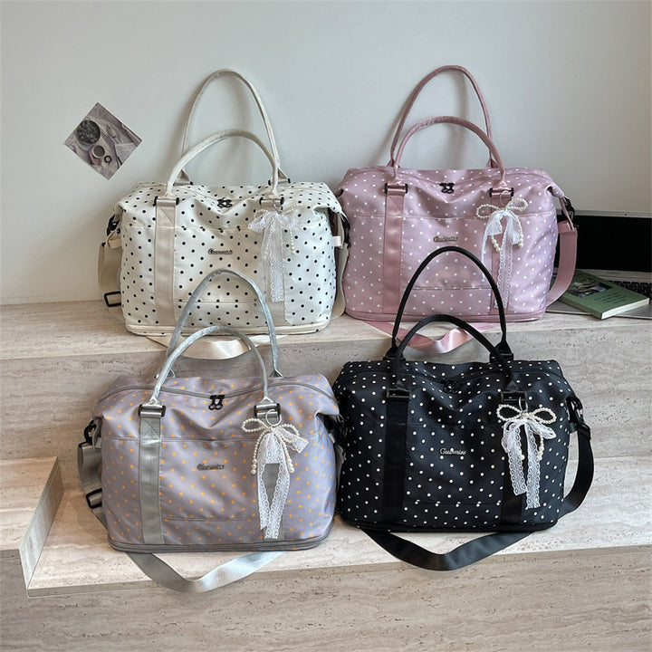 Stilvolle gepunktete Wochenend-Duffel-Tasche Karnz
