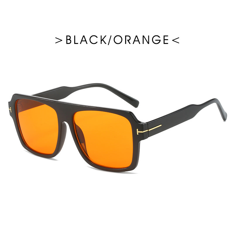 Damen quadratische Sonnenbrille mit modischem, transparentem Rahmen Karnz