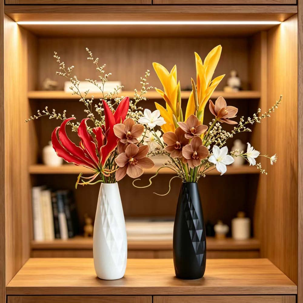 Geometrische Texturierte Dekorative Blumenvase Karnz