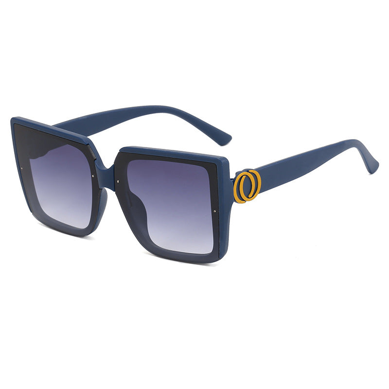 Damen quadratische Sonnenbrille mit einzigartigem Reifenelement Karnz