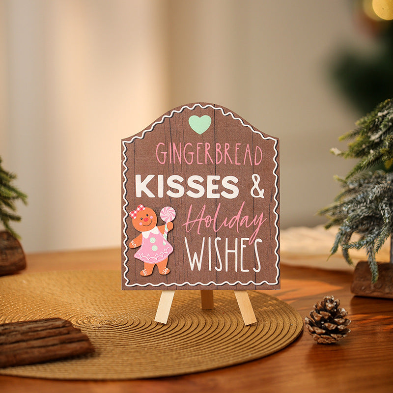 Dekoratives Weihnachtsplakat mit Weihnachtsplätzchen-Motiv Karnz