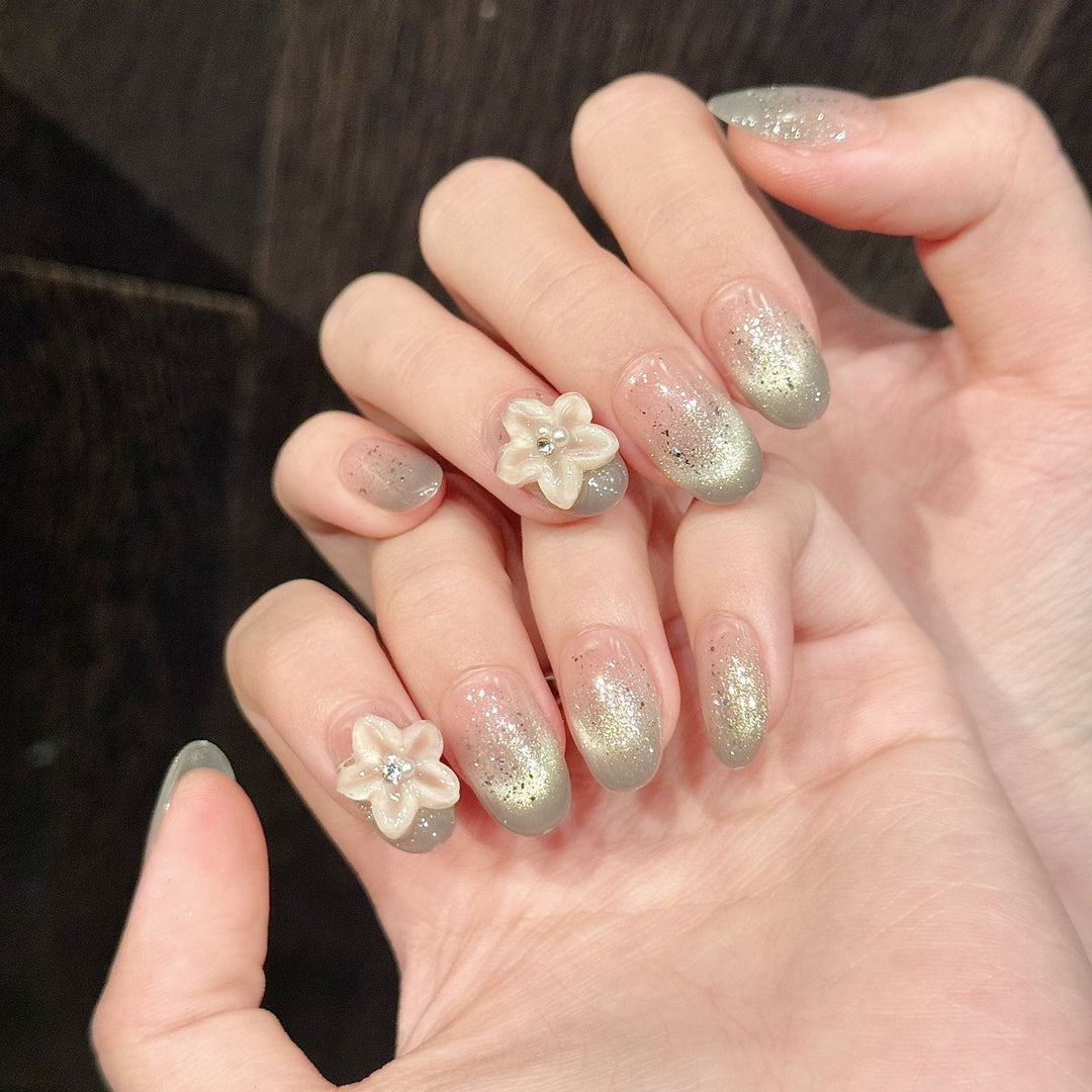 Floral Press-On Nagelkunst Set  1791773600