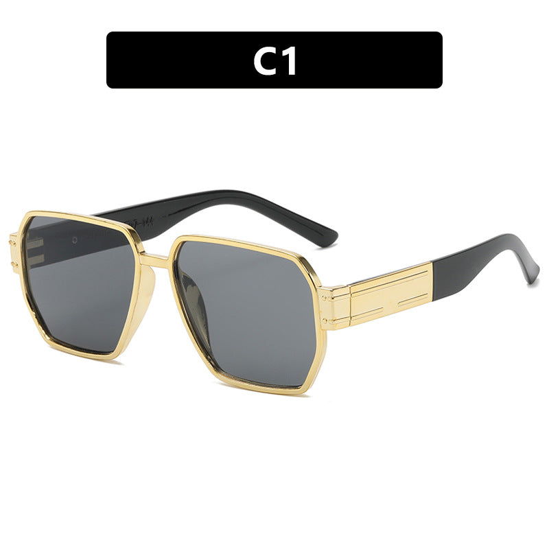 Damen elegante Sonnenbrille mit markantem Geometrie-Rahmen Karnz