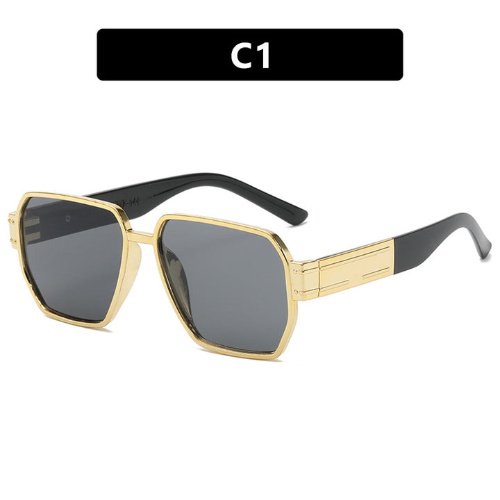 Damen elegante Sonnenbrille mit markantem Geometrie-Rahmen Karnz