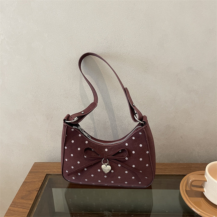 Charmante Pünktchen Mini Schultertasche