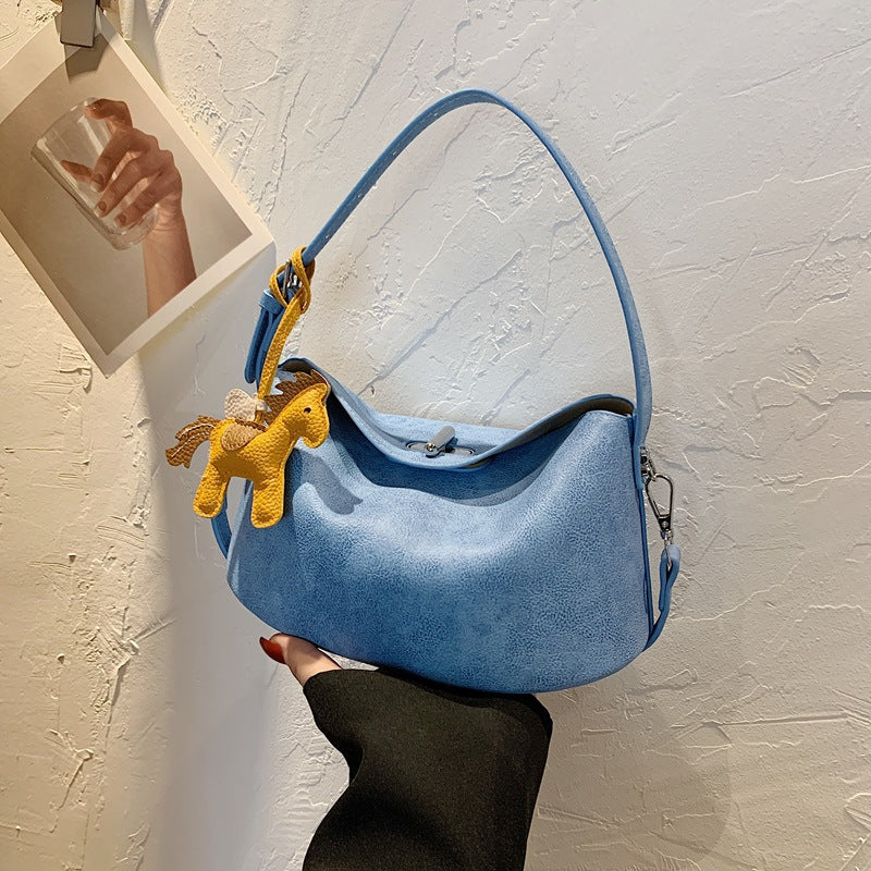 Elegante Soft-Suede Schultertasche Karnz