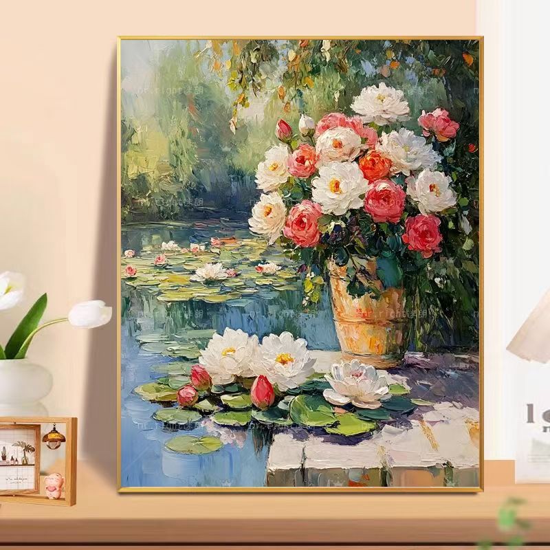 Florale Landschaft Ölgemälde Wandkunst Karnz