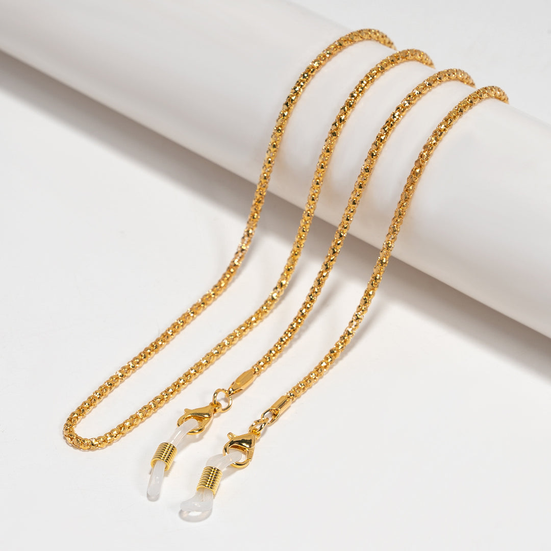 Elegante versilberte Brillen Kette Karnz