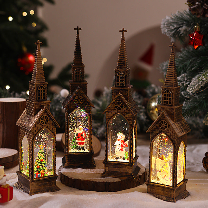 Beleuchtete Weihnachtskirche Dekoration Karnz