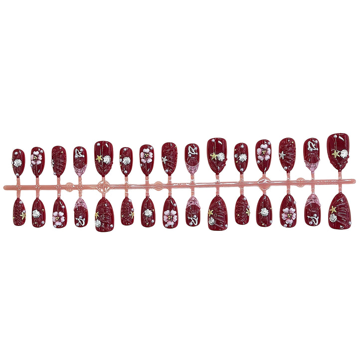 Künstlerisches Blumen-Design Drucknagel-Set Karnz 1787225330