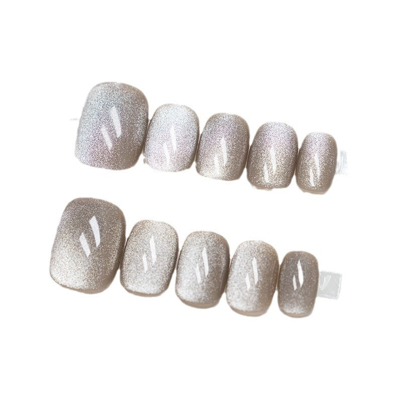 Press-On Nagelset mit Glitter-Finish