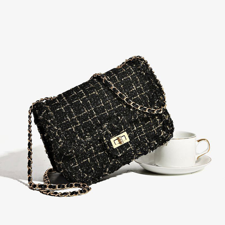 Texturierte Kettenriemen Schultertasche Karnz