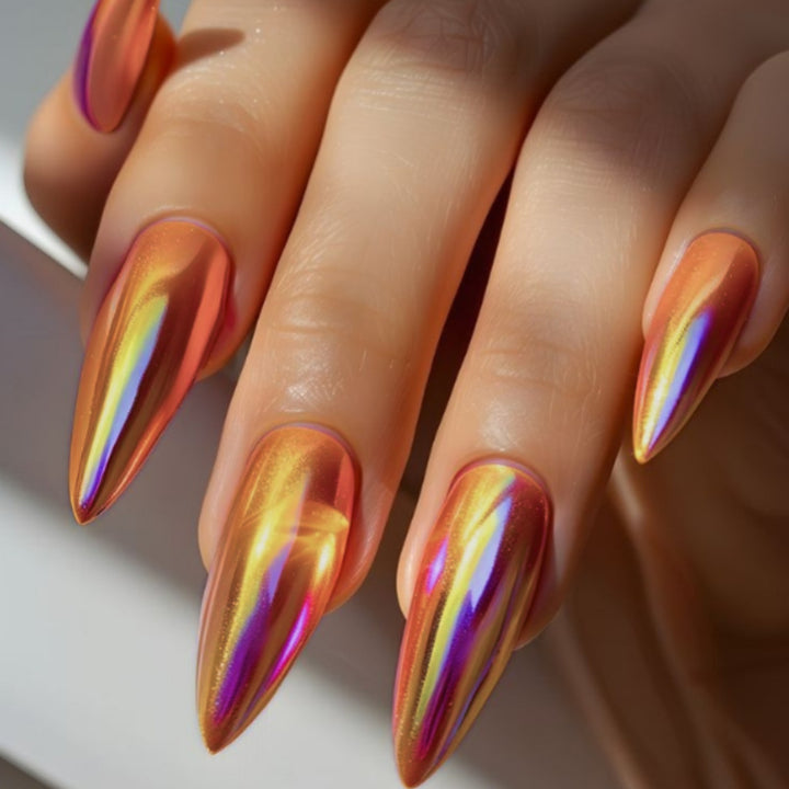 Premium Glossy Gel Press-On Nägel Karnz