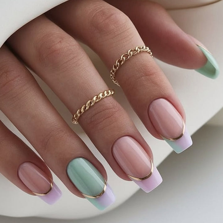 French Tip Acryl Nagelkunst Design Karnz