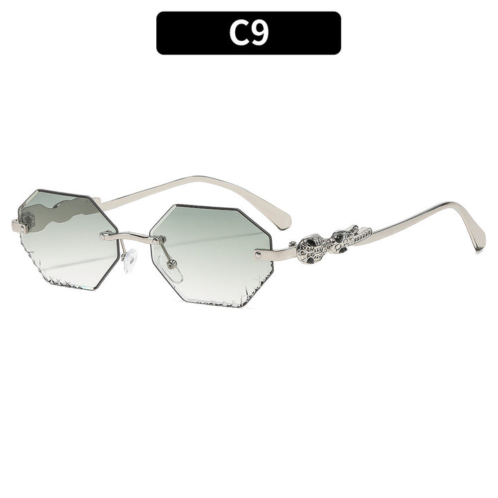 Verzierte oktagonale Rahmen-Sonnenbrille