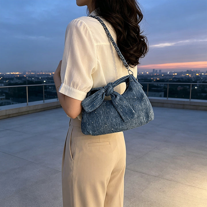 Stylische Handtasche mit Schleifenverzierung Karnz