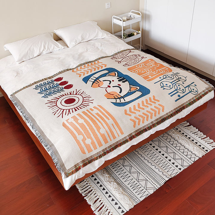 Bohemian gemusterte Wurfdecke