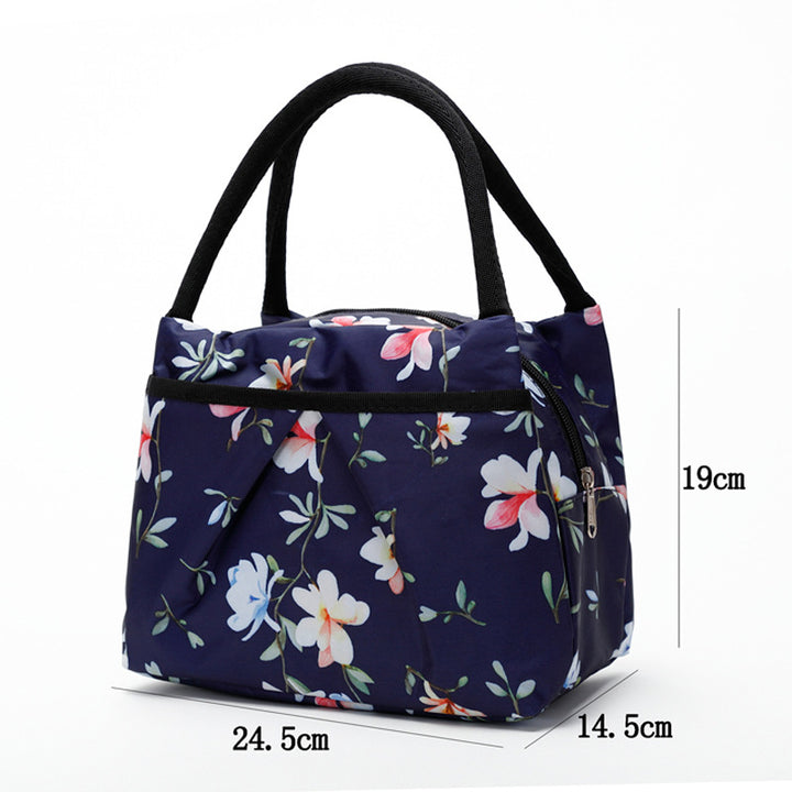 Blumige isolierte Lunch-Kühltasche Karnz