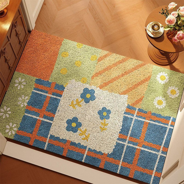 Dekorativer floraler Eingangsteppich