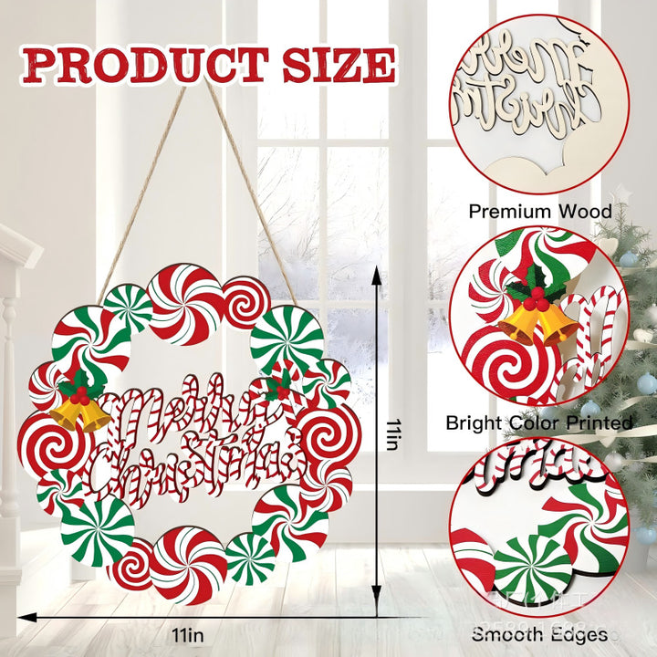Dekoratives Holzschild mit Wintermotiven Karnz