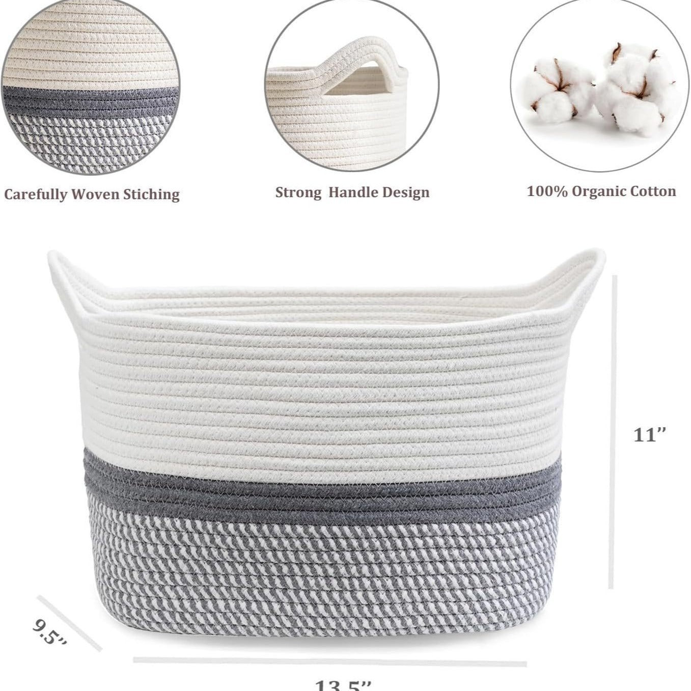 Damen Moderner Aufbewahrungskorb mit geflochtenem Design Karnz