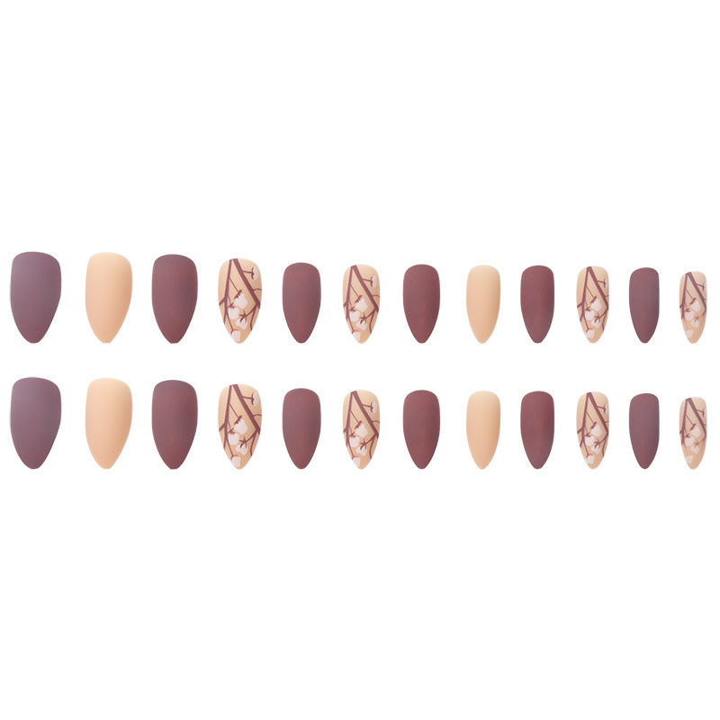 Stylische matte Stiletto Press-On Nägel Karnz
