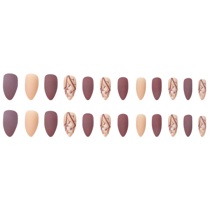 Stylische matte Stiletto Press-On Nägel Karnz